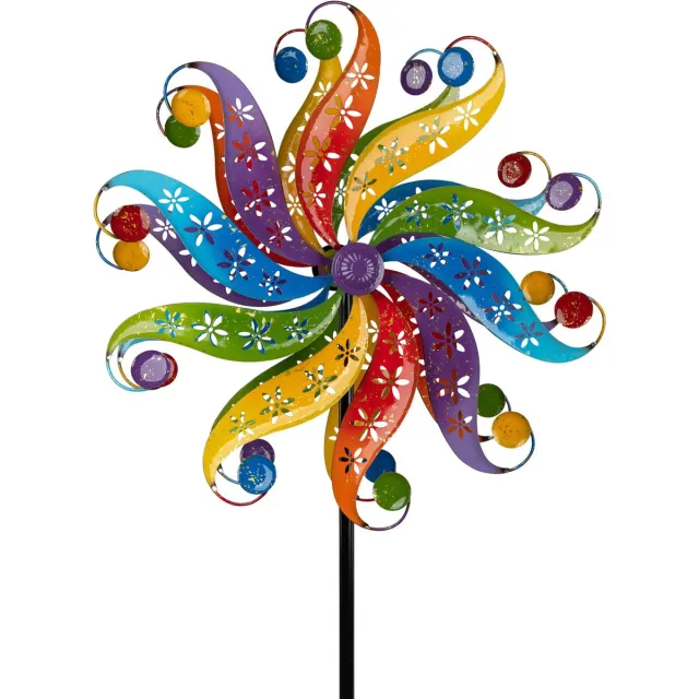 Formano Tuinprikker - Windmolen - 40/128 cm - Kogellagers - kleurrijk - Metaal - Formano Veelkleur