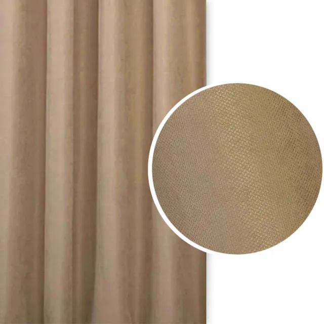 PRESTIQUA Karmel gordijn 50x380 cm, verduisterend, met verstelbare ophangband Karamel