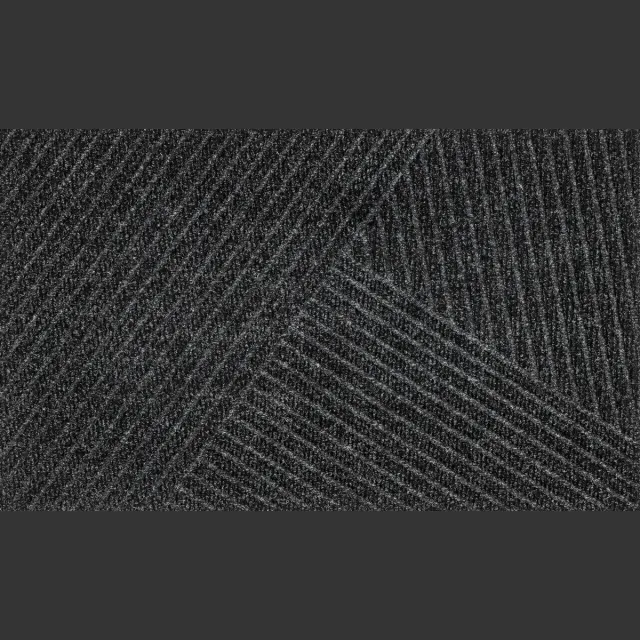 Kleen-Tex Dune Deurmat Stripes - 45 x 75cm - Dark Grey donker grijs