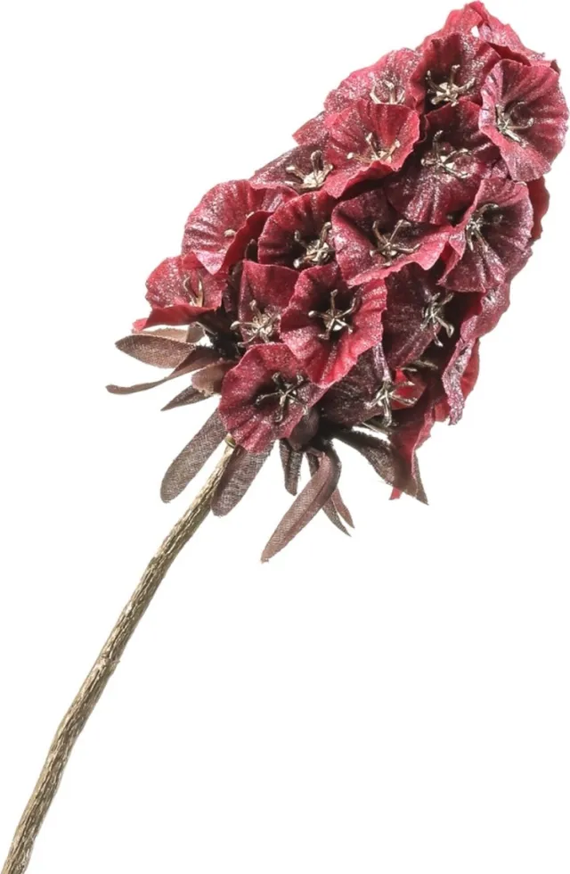 Fleurdirect Kunstbloem Scabiosa Spray - Polyester - Roze - 20 x 87 x 0 cm (BxHxD)