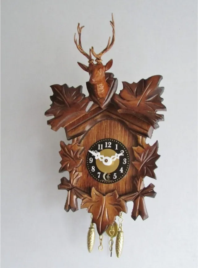 Engstler 125/5 QP - Wandklok met slinger - Quartz bruin