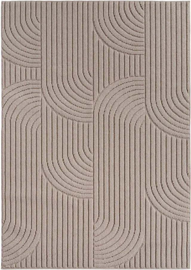 Ayyildiz Helix Japandi Vloerkleed Beige 160x230 cm – Effen Laagpolig Tapijt – Modern Scandinavisch Design voor Woonkamer en Slaapkamer
