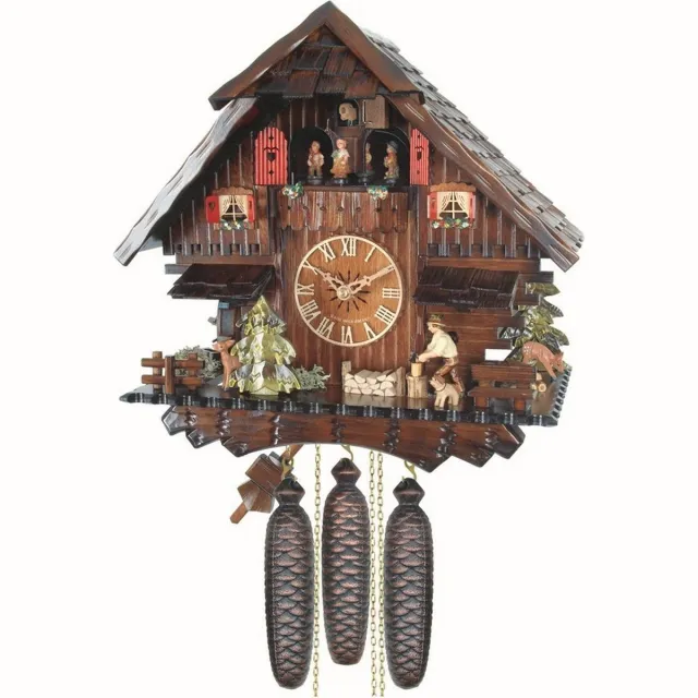 Engstler 474/8 MT - Koekoeksklok - 8-daags kettinguurwerk meerkleurig