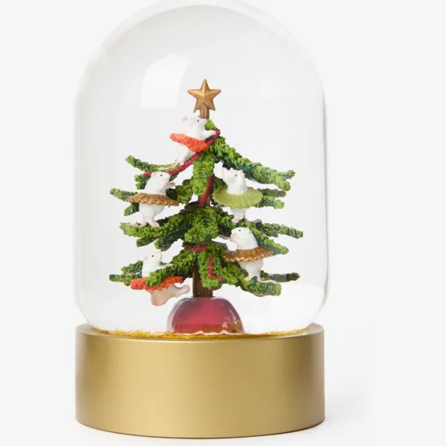 Sissy-Boy Glazen sneeuwbol met kerstboom Goud