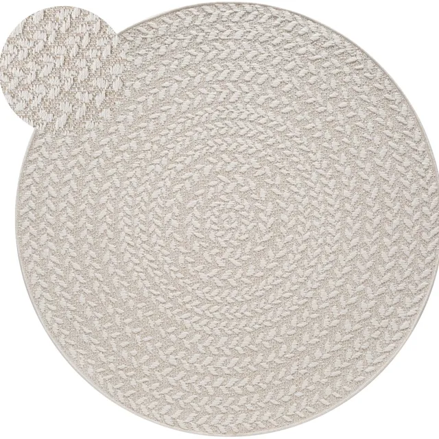 TT Home Buitenkleed - Geometrisch - Crème - 80 x 150 cm natur