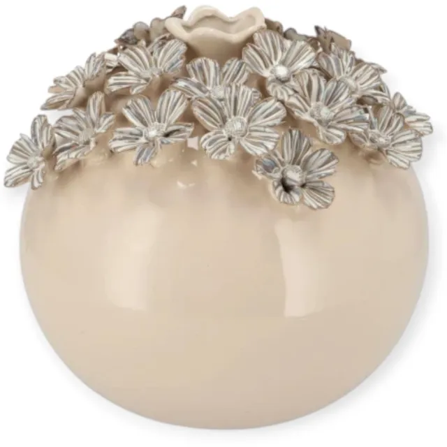 DK design Daan Kromhout - Vaas - Bloemenvaas - Flowers - Creme - Wit - Keramiek - 18x7x18cm
