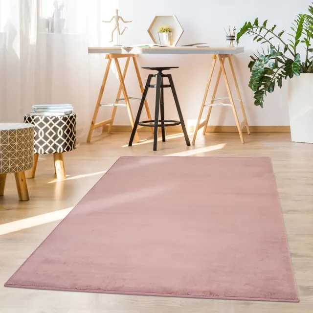 Muratap Paradise Soft Fluffy Hoogpolig Vloerkleed Roze- 160 CM Ø