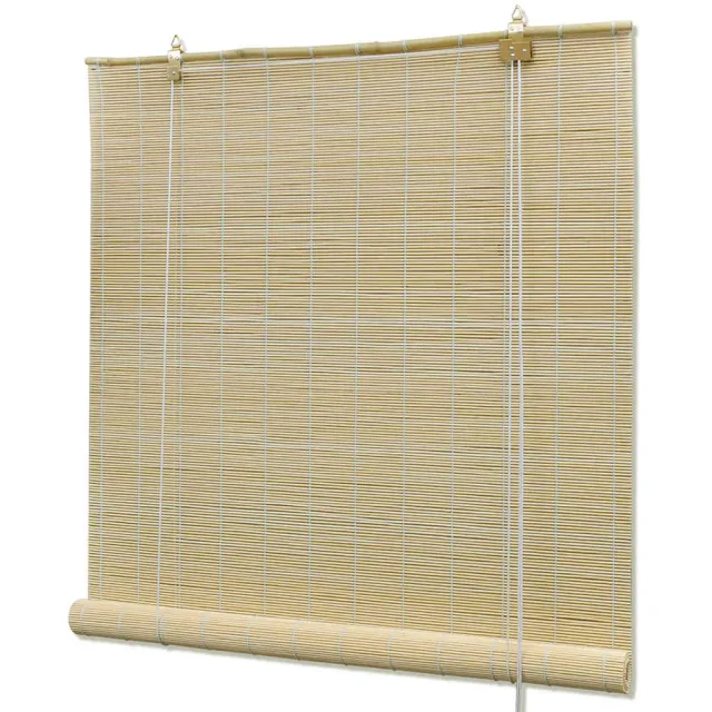 vidaXL Rolgordijn 120x220 cm bamboe natuurlijk beige