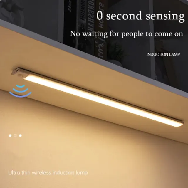 Design, Kastverlichting- Keukenverlichting- LED- Bewegingssensor- Draadloos-20cm- USB-oplaadbare Accu- LED Kast Verlichting-Ultra dun- Koel wit- Dimbaar
