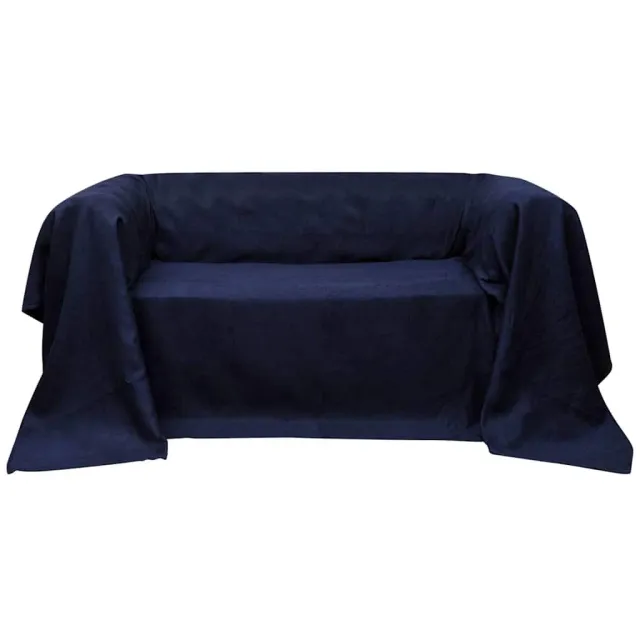 vidaXL Bankhoes microsuede marineblauw 140 x 210 cm