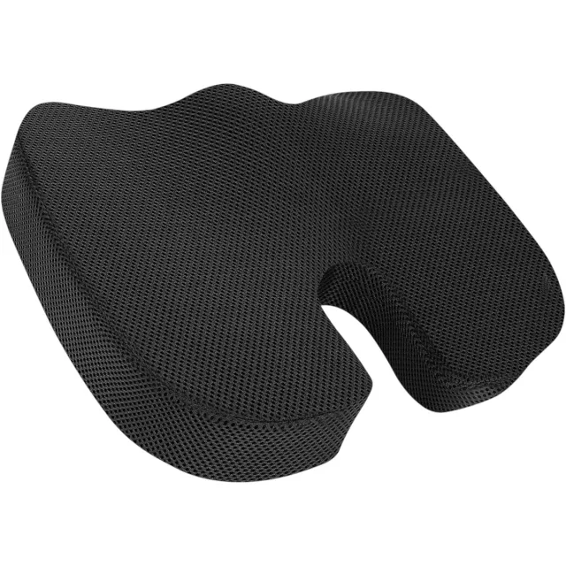 Jeemsie U-Vorm Zitkussen – Donutkussen - Memory Foam – Ademend Zwart