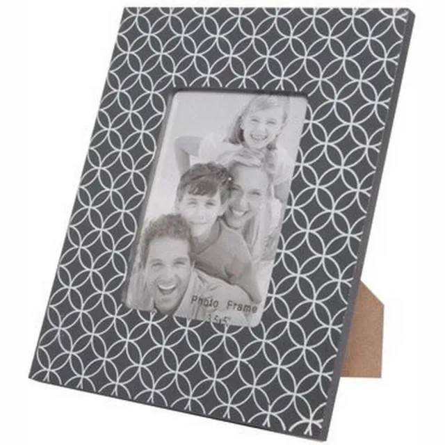 Cosy & Trendy Fotolijst Grijs- wit voor foto van 9 x 13 cm. Totale afmeting 17 x 21 cm. grijs-wit