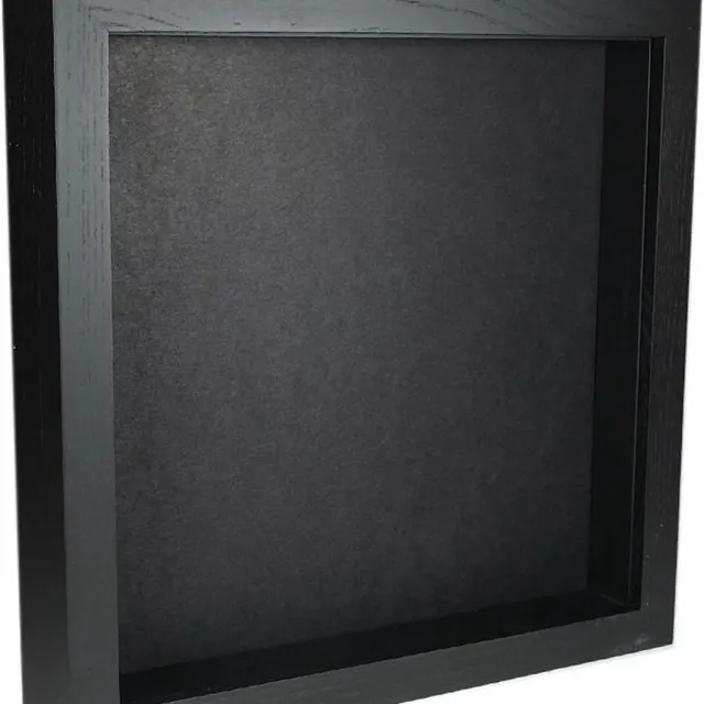 De museumwinkel.com Elegant zwart houten lijst 25 cm x 25 cm met zwarte achtergrond