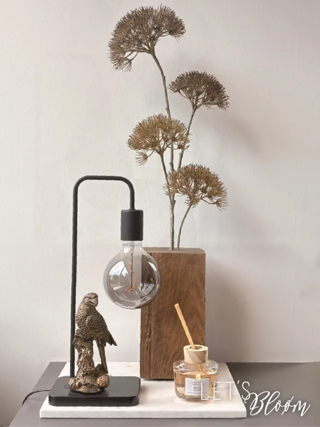 Let's Bloøm Dille | Berenklauw | Zijden Bloemen | Handgemaakte Woondecoratie | Woonaccessoires | Kunstbloemen | Kunsttakken Bruin