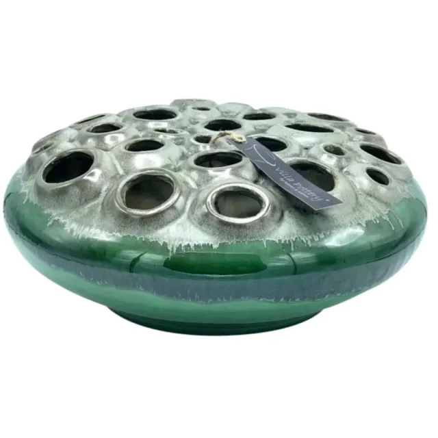 Villa Pottery Donker Groen nReactive vaas Coral D34 x