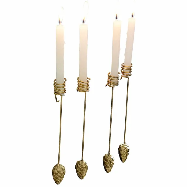 Loberon Kaarsenhouder set van 4 Norélie goudkleurig