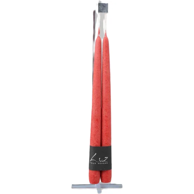Rasteli Luz Your Senses Kaars-Tafelkaarsen Rood-Antik Red D 2,20 cm H 30 Voordeelaanbod van 2 x 2 kaarsen