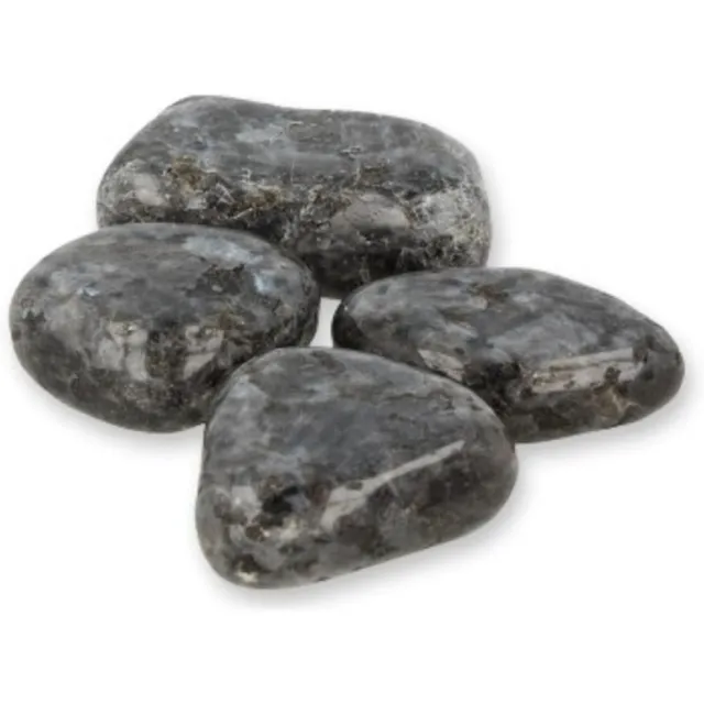 Ruben Robijn Larvikiet 500 gr. trommelstenen (mt3) Grijs
