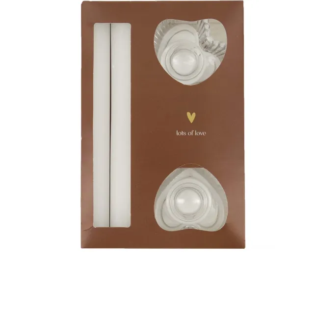 Zusss giftset hartje - White / Gold - 21X14xcm