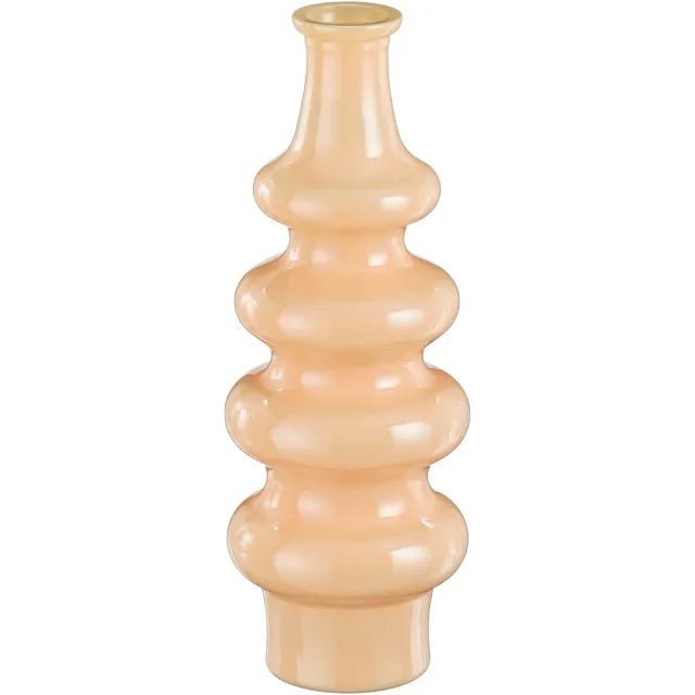Mica Decorations Bloemenvaas Sira - glas - beige - D14,5 x H40 cm - vaas - sierlijk model