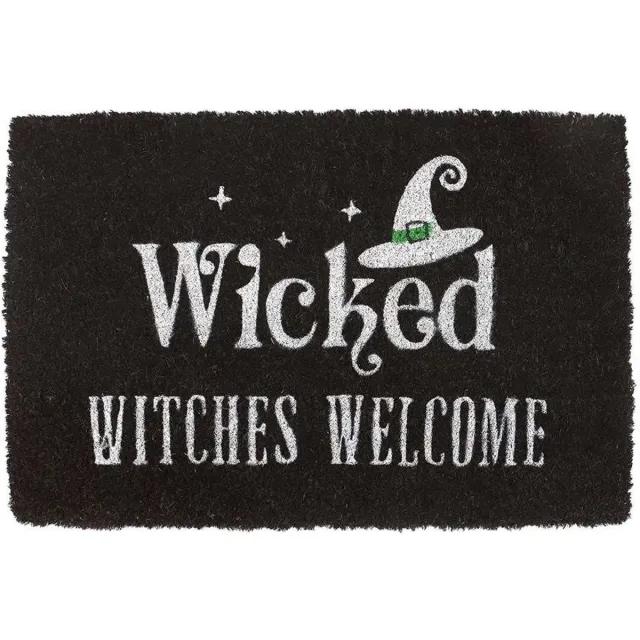 Something Different Wicked Witches Schoonloopmat - Zwarte Kokosvezel Deurmat voor Witchy Huishoudens & Halloween Decoratie