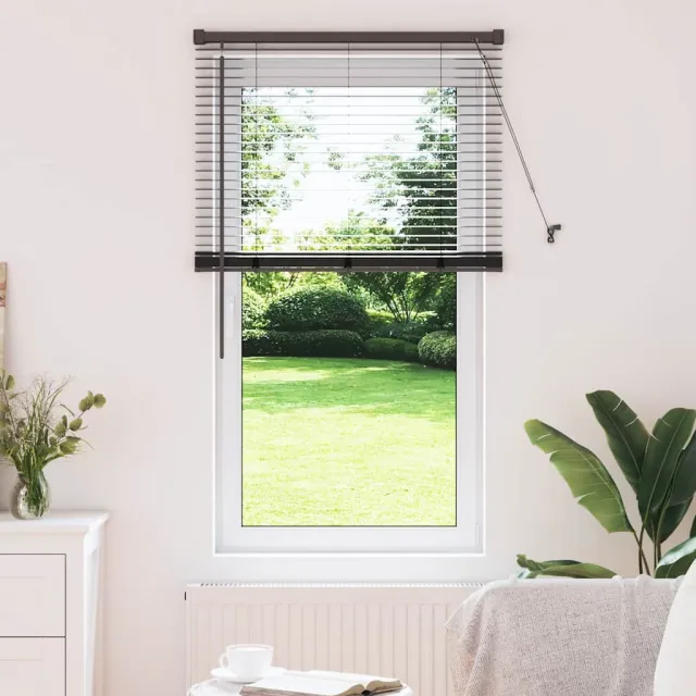 vidaXL Venetiaanse jaloezie Zwart 130 x 70 cm 25 mm Aluminium