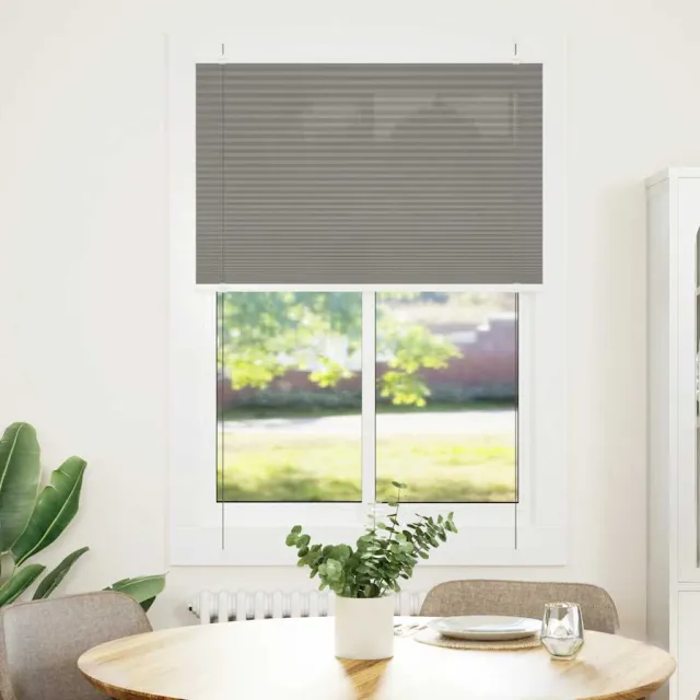 vidaXL Plissé rolgordijn 90x100 cm stofbreedte 89,4 cm antraciet