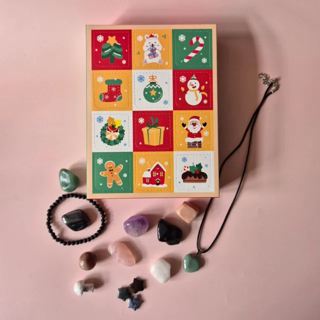 Moonlight Gemstones Christmas Crystal Advent Calendar – 12 Days of Holiday Magic! Meerkleurig
