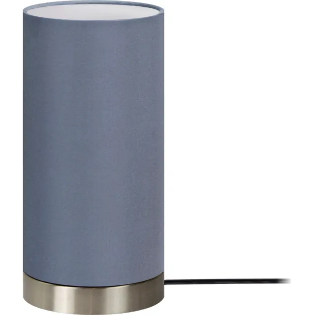 Trango Bedlamp 2018-09G *GREY* Tafellamp met stoffen kap in grijs met 1x E14 lamphouder incl. 180cm voedingskabel met AAN/UIT-schakelaar , Vensterbanklamp, Kantoor Tafellamp 1x Grijs