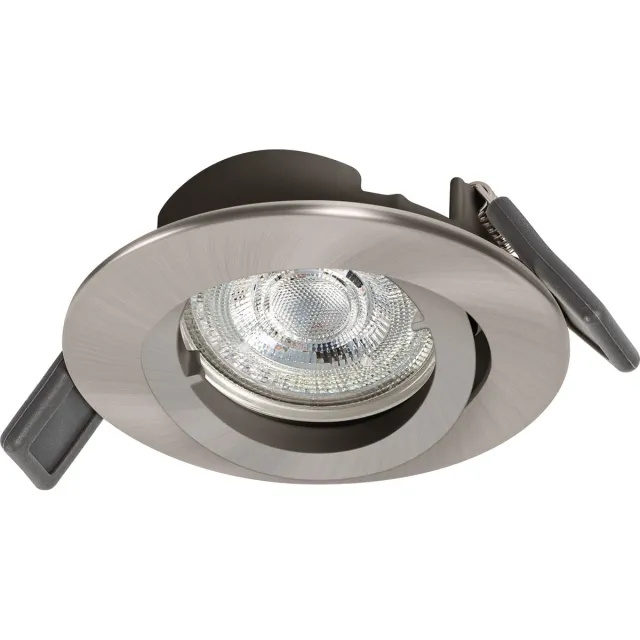 LEDVANCE Spotverlichting: voor plafond, GU1, RECESS DOWNLIGHT TWISTLOCK GU1- / 4,3- W, 22-…24- V, stralingshoek: 36, Warm White, 27- K, body materiaal: aluminum, IP2 BRUSHED NICKEL