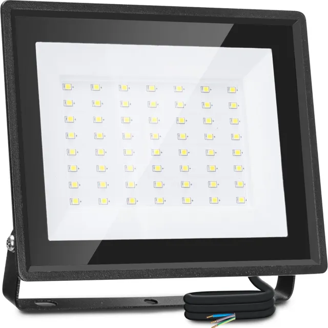 Aigostar 10LH5 - 50W LED schijnwerper - IP65 Buitenverlichting - Buitenlamp - 6500K - Floodlight - Breedstraler - Zwart 1 Stuk