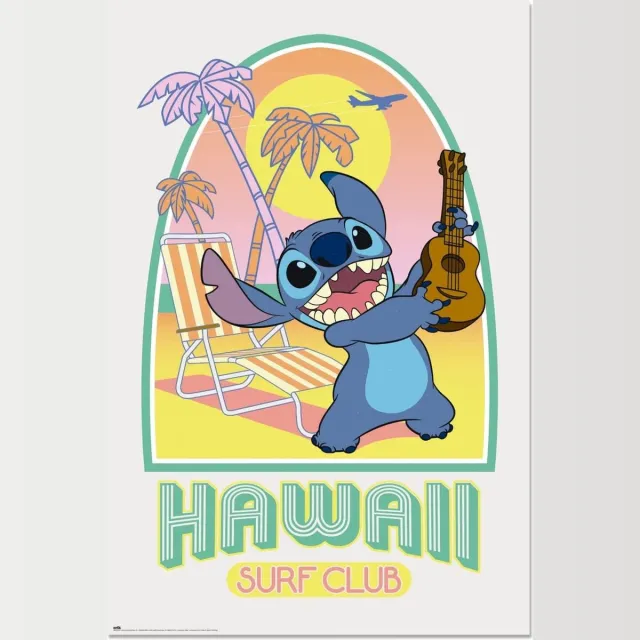Disney Stitch Hawaii Club Surf - Maxi Poster - 61 x 96.5 cm Multi color