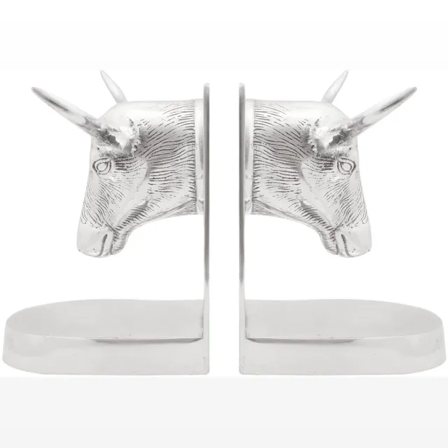 vidaXL Boekensteunen - 2 - st - Zilver - 21,5 - x - 15,5 - x - 20 - cm - Aluminium