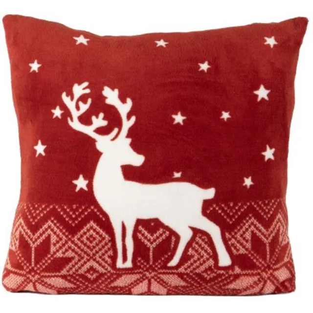 Tiseco Kussen (gevuld) XMAS - SET/2 - Afneembare hoes - kerst - 45x45 cm, rood RED