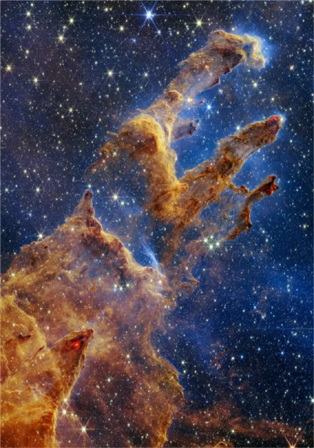 TP Aviation Art NASA - TP Aviation Art - Poster - Aluminium - 9. Zuilen der Schepping – 70x100cm Gekleurd