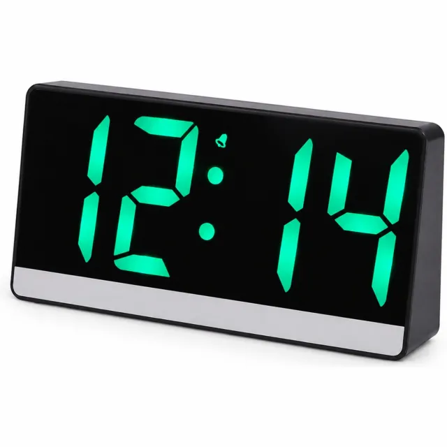 SWGOTA Digitale LED-spiegelklok met alarm en temperatuurweergave - 165 x 82 x 30 mm - Enkelzijdig Wit