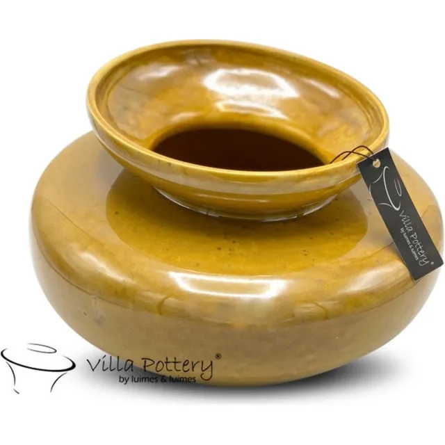 Villa Pottery Vaas Maurice Bruin Caramel 30x20