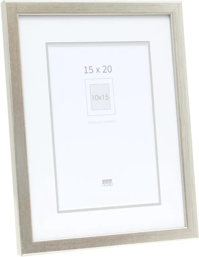 Deknudt Frames fotolijst S41JD1 P1 - zilver - passe-partout - 10x15 cm