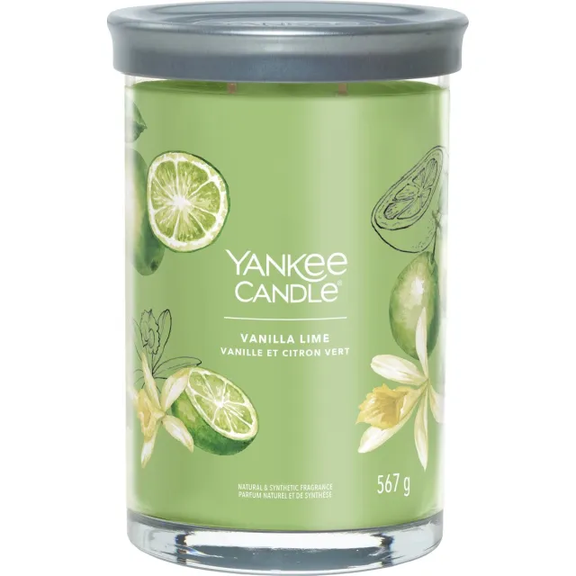 Yankee Candle Vanilla Lime Large Tumbler Geurkaars - 100 branduren - twee lonten Groen