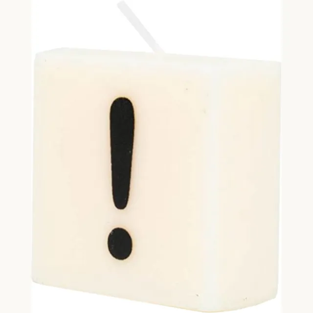 Paper dreams Letter Kaarsje - ! zwart wit