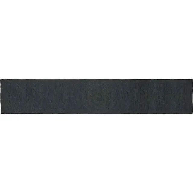 vidaXL Gebied - Tapijt - Donkergrijs - 80 - x - 400 - cm - Jute