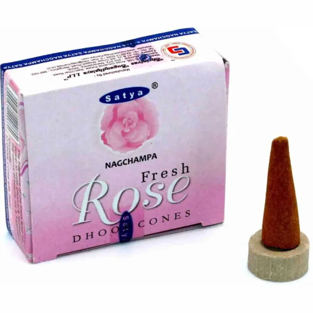 AUM Fragances 2st x Natuurlijke wierook cones - kegels Pyramid - Roos - Rozen verse blaadjes 2x12st rose