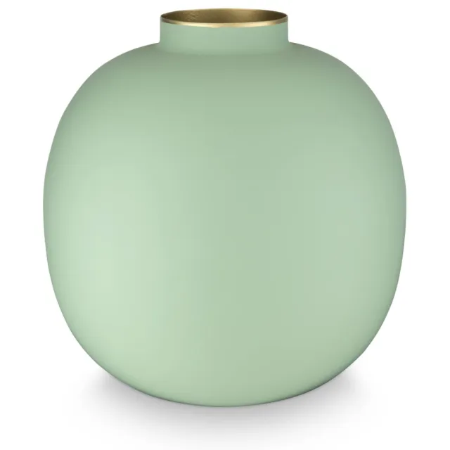 Pip Studio vaas (metaal) (groen) (23 cm) Lichtgroen