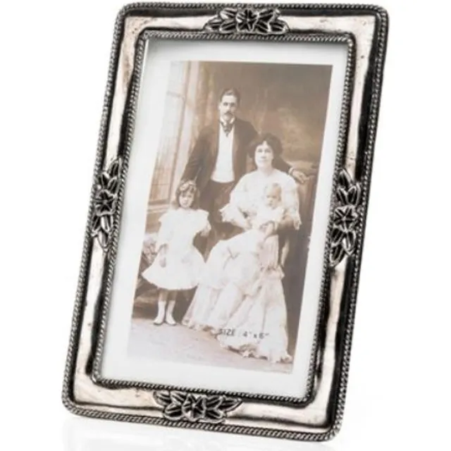 Alle lijsten Antieke Fotolijst Met Roos voor foto formaat 5x8 cm zilver