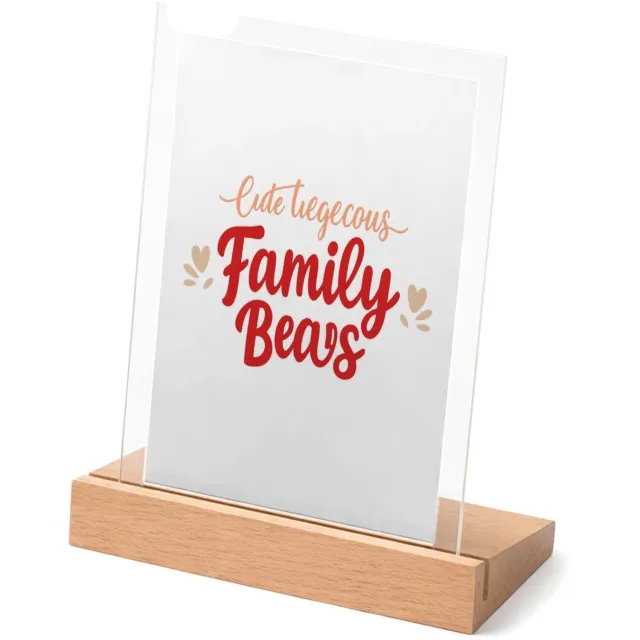 Mr Cadeautjes Glasframe met vaste tekst - design Een warme familietitel met speelse nadruk op de rol van een | cadeau Wit