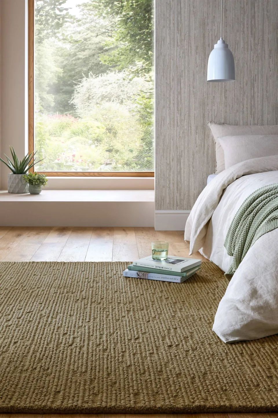 Flair Rugs Harris wollen vloerkleed groen, foto 2