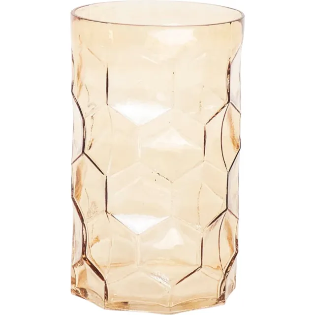 Housevitamin Vaas Patroon - Amberkleurig Glas 15x15x24,5cm