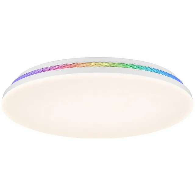 ITRONIQ Slimme Plafondlamp Met Bluetooth Speaker - RGB LED Plafonniere Wifi - Smart Home Verlichting Voor Muziek - Dimbaar Wit