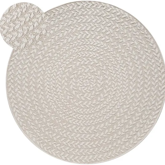 TT Home Buitenkleed - Geometrisch - Crème - 80 x 150 cm natur
