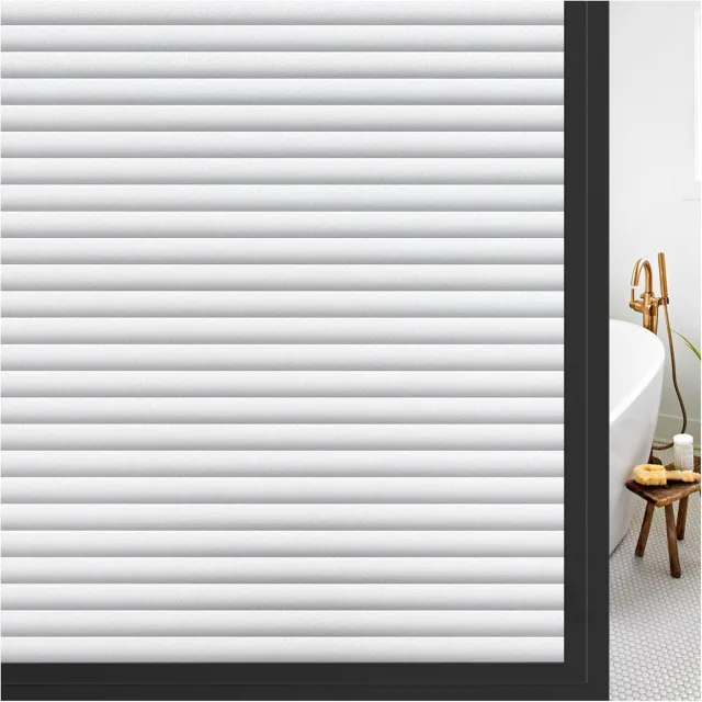 PZCC Raamfolies - zonwering - raamfolie zonwerend - raamfolie anti inkijk - plakfolie - anti-inkijk en zonwerend - verwijderbare isolerende raamprivacyfolie voor badkamer en deurglas - 45x200cm Transparant